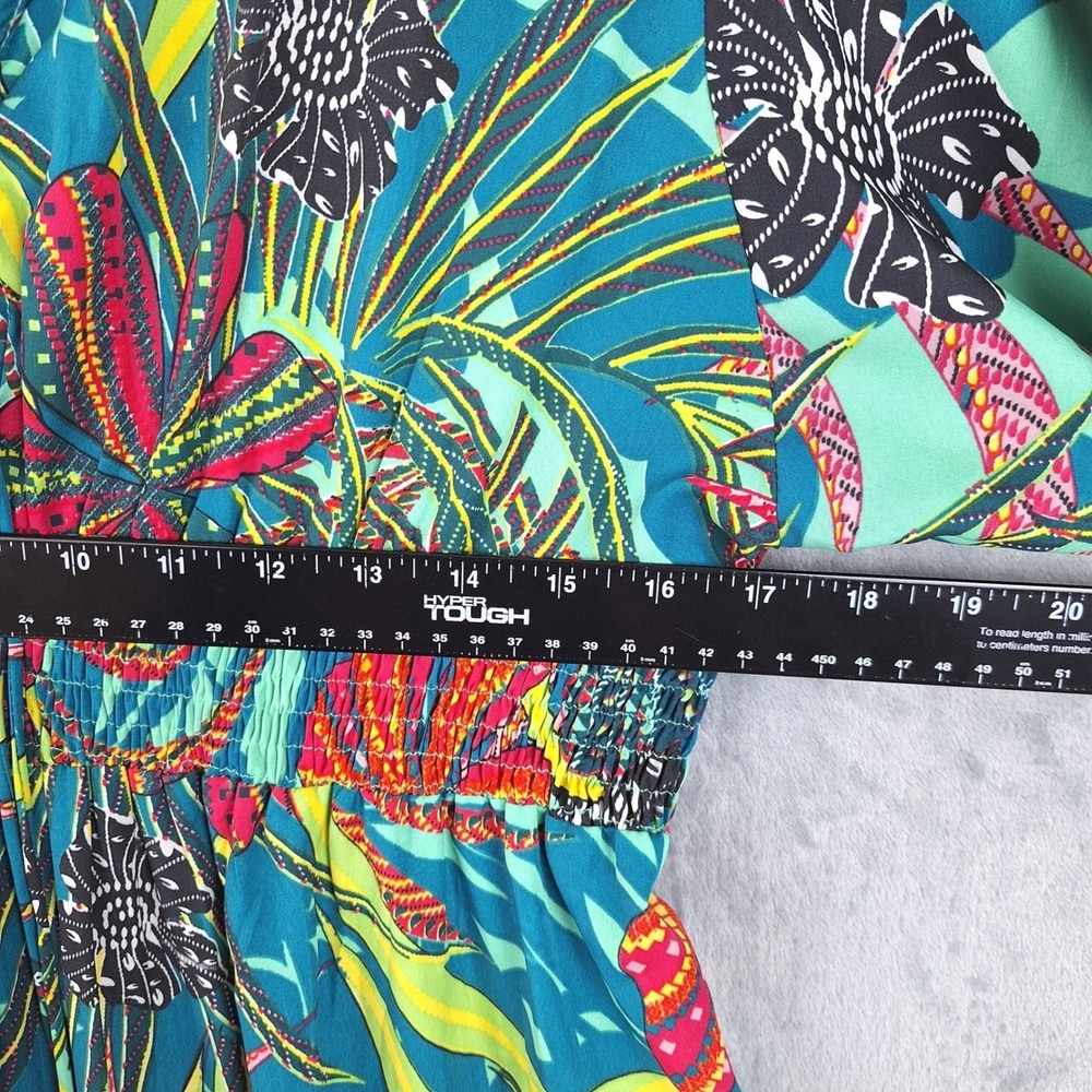 Anthropologie Boemo Dress Medium Floral Tropical Maxi Tiered Resort Beach Boho - Picture 6 of 9